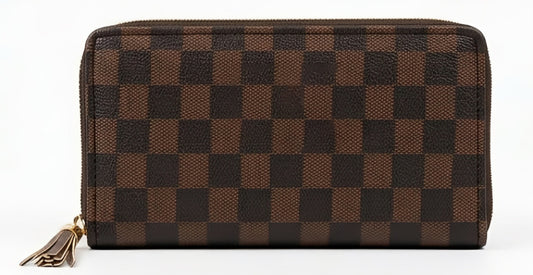 Classic Check Zip Wallet | Malabis.bags