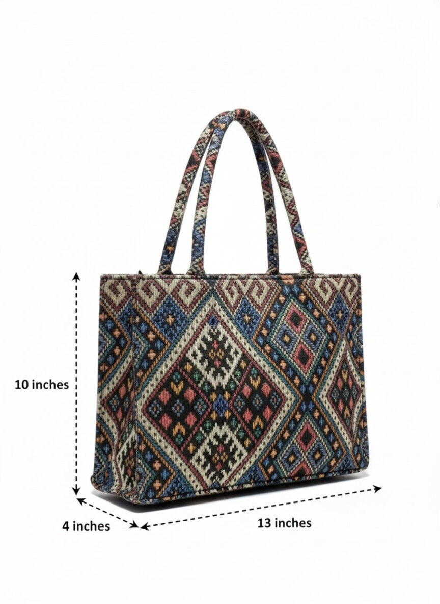 Malabis.bags Jacquard Tote Bag – Statement Everyday Carry