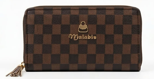 Classic Check Zip Wallet | Malabis.bags