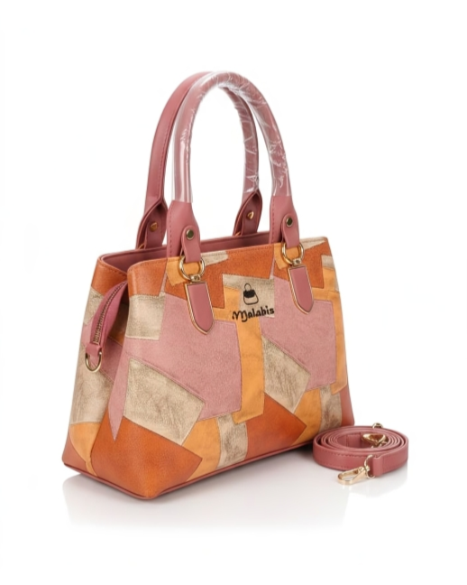 Malabis.Bags Structured Patchwork Handbag for Women
