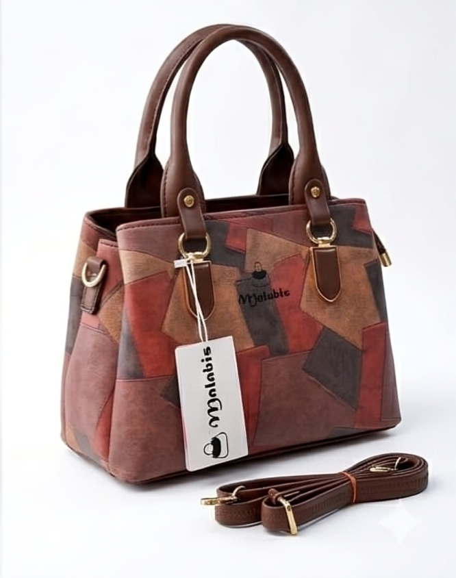 Malabis.Bags Structured Patchwork Handbag for Women