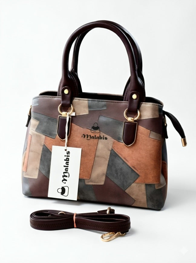 Malabis.Bags Structured Patchwork Handbag for Women