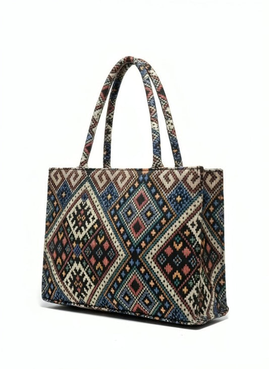 Malabis.bags Jacquard Tote Bag – Statement Everyday Carry