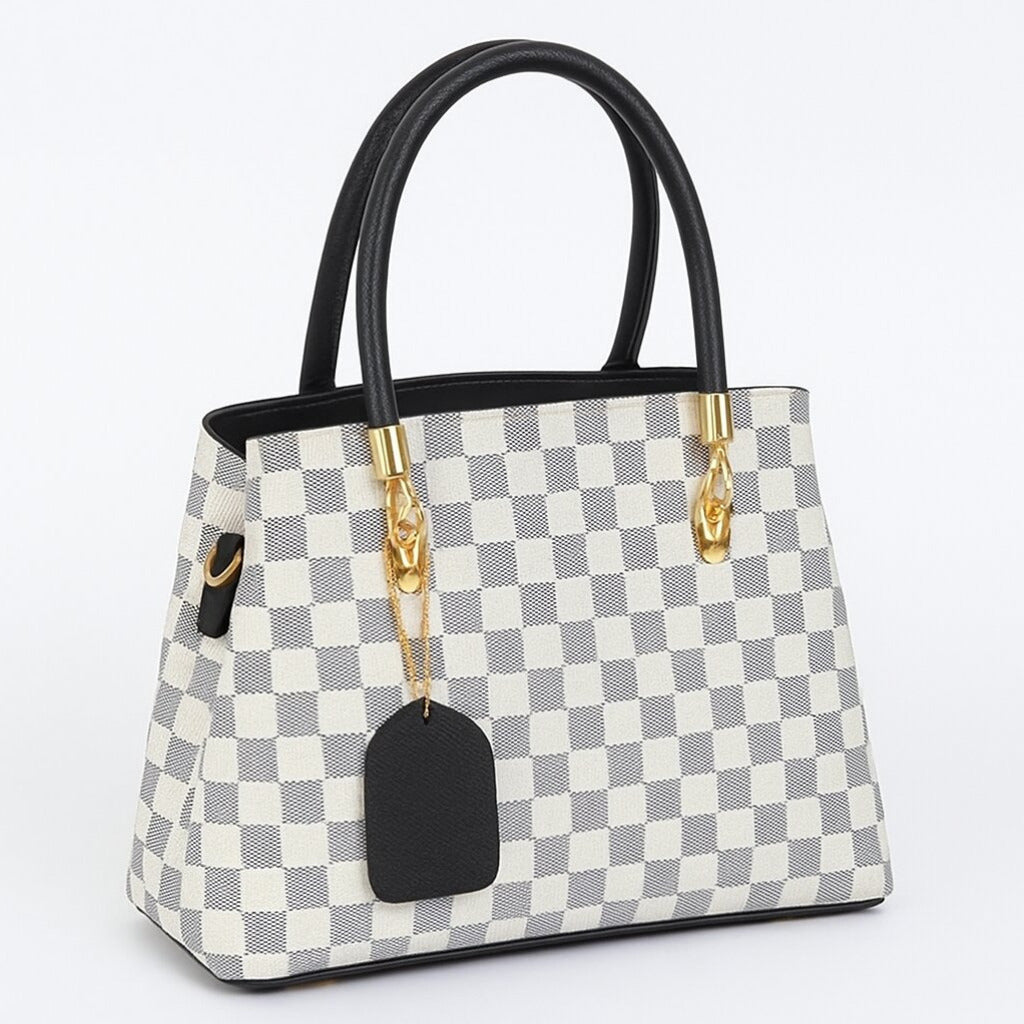 Malabis.bags Checkered Handbag – Structured Everyday Elegance
