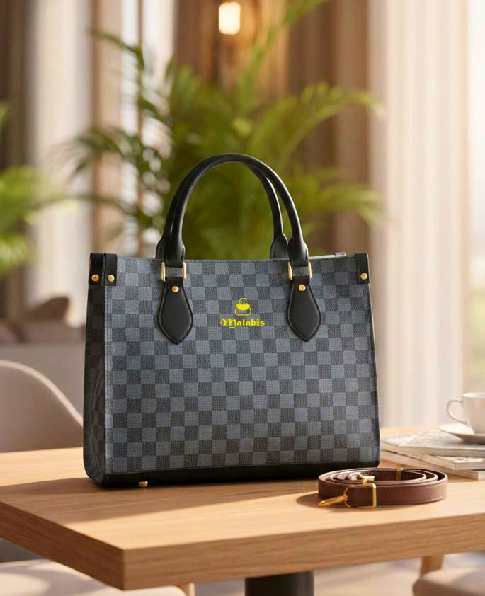 Malabis.bags Checkered Structured Handbag – Premium Everyday Style