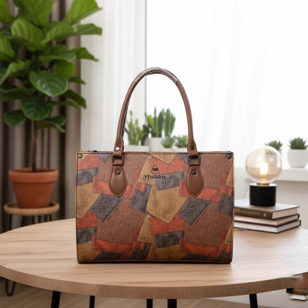 Malabis.Bags Printed Structured Handbag for Women